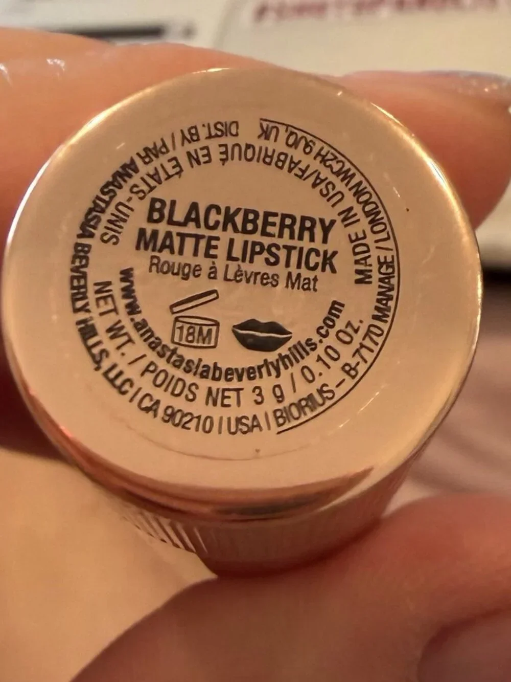 Anastasia Beverly Hills Matte Lipstick - BURGANDY 0.10-oz New